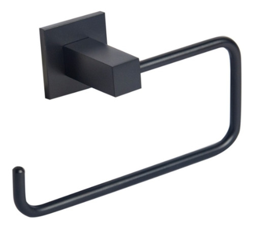 Porta Rollo Qubic Negro 1020.5 Ottone Baño Accesorio