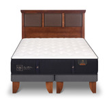 Cama Europea 2 Plazas Cic Premium + Respaldo Torino Caramel 