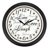 Westclox 32032  Reloj De Live Love Risa Mensaje Redondo 305 