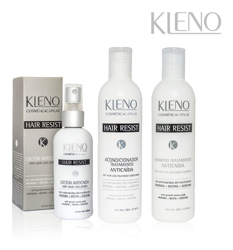 Kit Anti Caída De Cabello Kleno Biotina, Keratina Y Arginina