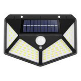 Lampara Solar Aplique 100 Led Exterior Sensor De Movimiento