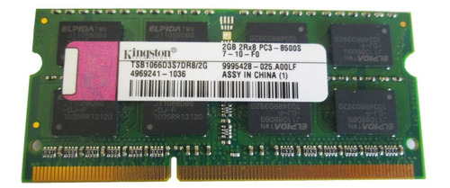 Memoria Ram 2gb Pc3-8500s 1066mhz Toshiba C645d 4969241-1036