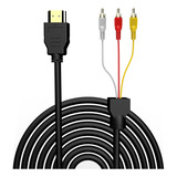 Cable Hdmi A Rca, P 5 Pies/4.9 Ft Hdmi Macho A 3-rca Vid