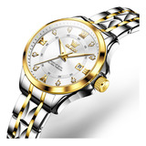 Relojes De Diamantes Luminosos De Lujo Olevs Para Mujer Color Del Fondo Blanco