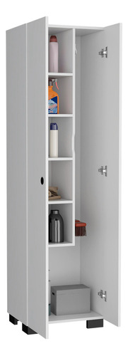 Mueble Escobero Lake Aseo 181x51 Rta Color Blanco