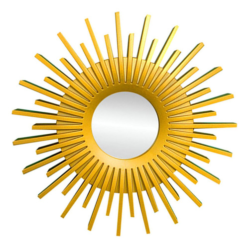 Espejo De Maquillaje Redondo De Arte Oro En Forma De Sol