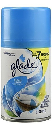 Glade Automática Spray Recambio - Limpio Lino 8 Oz (paquete 