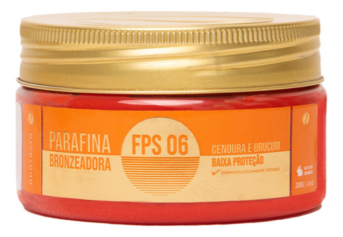 Parafina Bronzeadora Fps 06 - Cenoura E Urucum - 200g