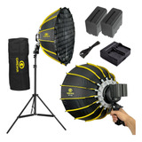 Softbox Led 100w Bicolor Greika Montagem Rapida Com Baterias