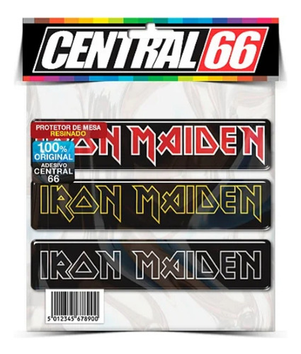 Adesivo Faixa Iron Maiden 10cm Rock Resinado