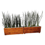 Maceta De Madera Rustica Tipo Jardinera Rectangular 100cm 