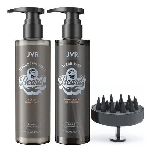 Jvr - Juego De Acondicionador Hidratante Para Barba Y Barba.