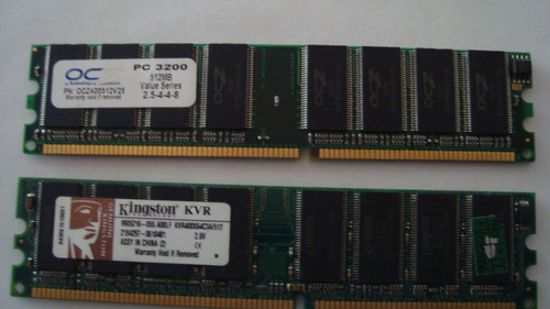 Memorias Ram Ddr1  512 Mb 400 Mhz Muy Buen Estado (jgo.x 2).