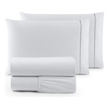 Conjunto Lençol King 3 Pcs Com Elastico Cama Box 400 Fios