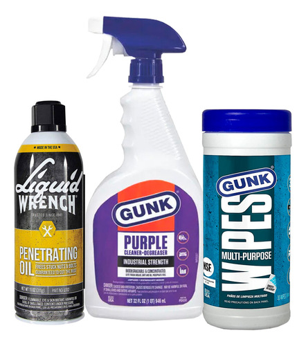 Kit De Químicos Gunk Para Una Limpieza Industrial Con Regalo