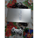 Ps2 Fat Plateado Con Control Original *multiregion*