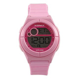 Reloj  Digital Xonix Mujer Caucho Rosa Alarma Crono Baa-001