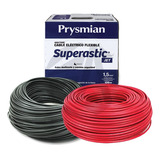 Cable Unipolar Prysmian 1.5mm X2 Pack Negro + Rojo X100mt Ea