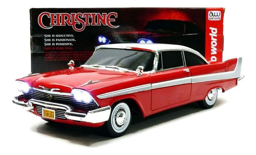 Christine Plymouth Fury Con Luz Evil Oscur- M Autoworld 1/18