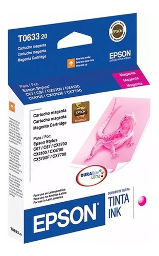 Cartucho Epson T063 Magenta Original C67 C87 Cx3700 Vencido