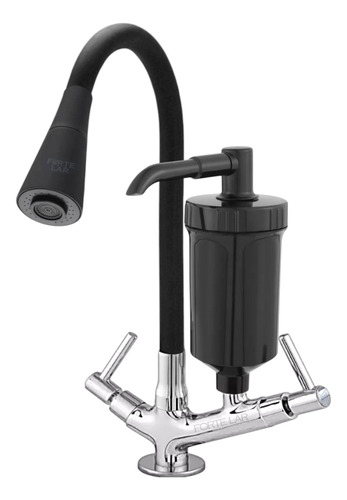 Torneira De Cozinha Com Filtro 2 Jatos Tubo Flexível Bancada