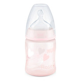 Mamadera Nuk First Choice 150ml 0-6m Con Control Temperatura Color Rosa