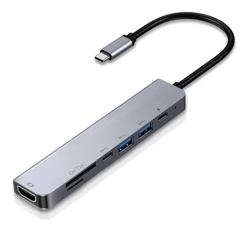 Adaptador Macbook 7 En 1 Hub Tipo C Hdmi 4k / Crisol Tecno