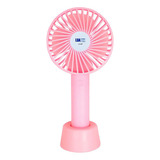 Mini Ventilador Portátil Recarregável 3 Velocidades Cor Da Estrutura Rosa Voltagem 5v