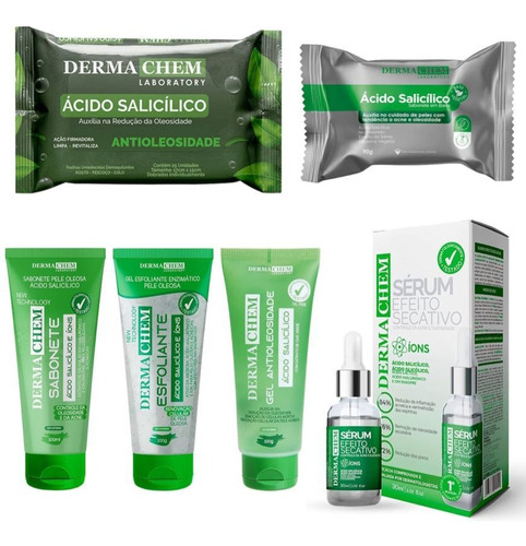 Kit 6 Un Dermachem Ácido Salicílico Antioleosidade Skin Care