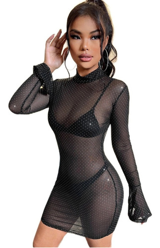 Vestido Sexy Transparente Antro Fiesta Swinger Table Dance