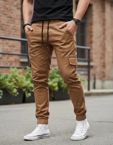 Jogger Cargo Jeans Para Hombre