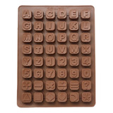 Forma Molde De Silicone Alfabeto Letras Bombom Chocolate 2un