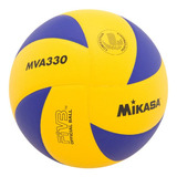 Mikasa Mva330 Spiral Balón De Voleibol Para Club, Azul/amarillo