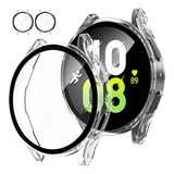 Capa Case C/ Vidro Para Galaxy Watch 4 - Transparente - 40mm