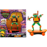 Muñeco Figura Tortugas Ninja Skate Pullback  Miguel Angel