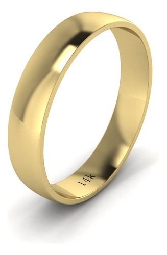 Landa Jewel - Anillo De Boda De Oro Macizo Unisex, Liso, 14k