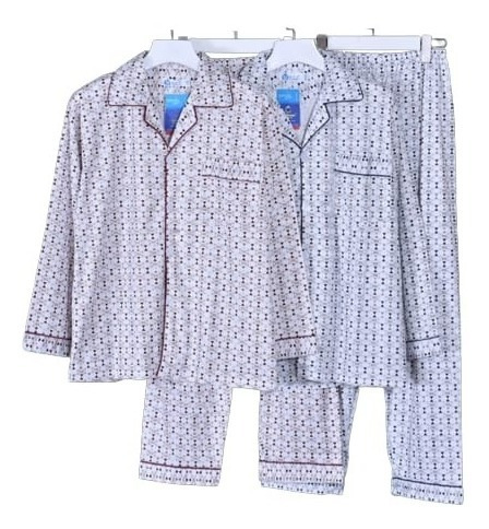 Pijama Hombre 2 Piezas Manga Larga Para Verano Y Primavera 1