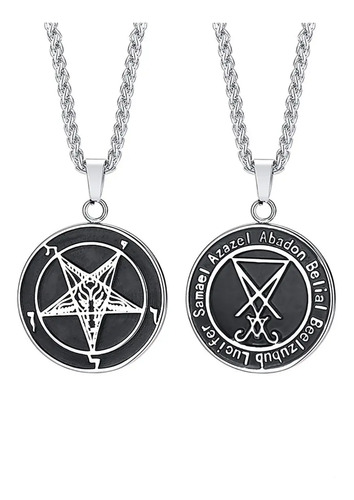 Collar Pentagrama Invertido Baphomet Sigil Lucifer Satán | Meses sin interés