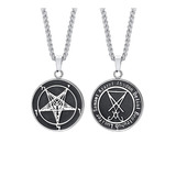 Collar Pentagrama Invertido Baphomet Sigil Lucifer Satán