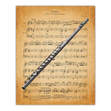 Partitura Vintage De Sonata Flauta