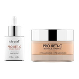 Kit X2 Pro Reti C Anti Age Retinol Idraet Vita C Crema Serum