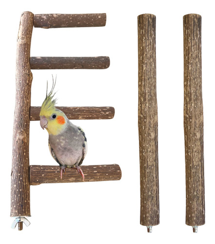 Juguetes Para Aves Perchas Con Escalera Set De 3 Loro Ninfa