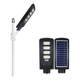 Lampara Solar 120w Led Exteriores Alumbrado Publico Cn Brazo