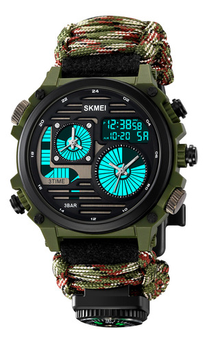 Reloj Skmei Digital Supervivencia Militar Táctico Rudo 2202