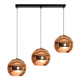 Lampara De Techo Colgante Tom Dixon Triple Plateada Espejo