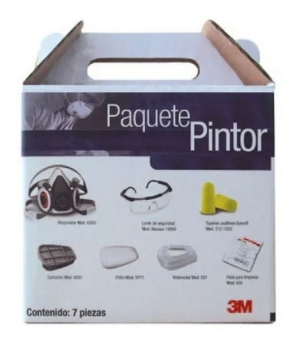 Mascarilla 3m Kit Paquete Pintor (contiene 7 Piezas)