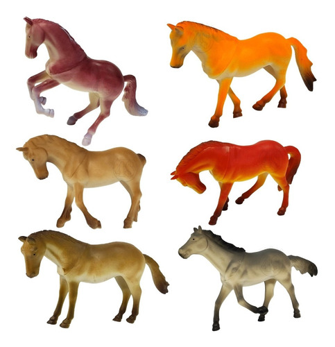 Cavalo Fazenda Animal Borracha Brinquedo Cavalos Miniatura