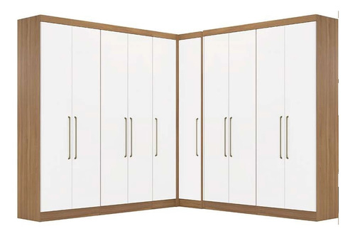 Guarda-roupa De Casal Com 10 Portas Canto Modulado Leartam