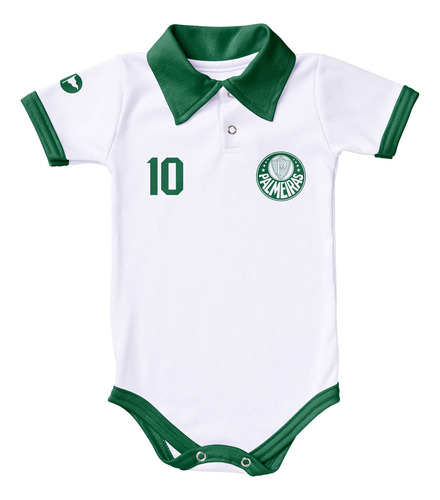 Body De Bebê Palmeiras Camisa Polo Roupinha Time De Futebol