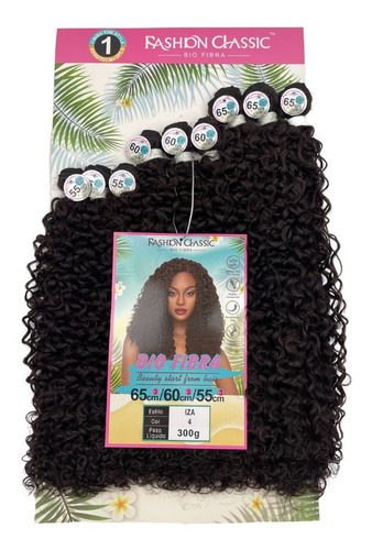 Cabelo Bio  Vegetal  Iza Cacheado 300g Fashion Line  65cm